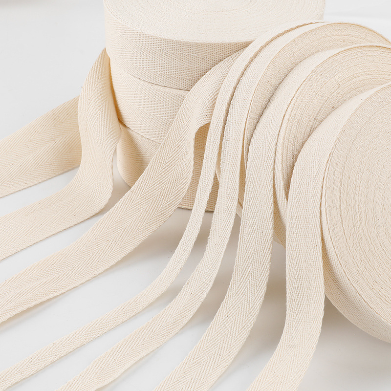 Textile And Sewing Supply - Beige ริบบิ้น 10/15/20/25/30/40/50/60 มม.ความกว้างผ้าฝ้าย Webbing เทป