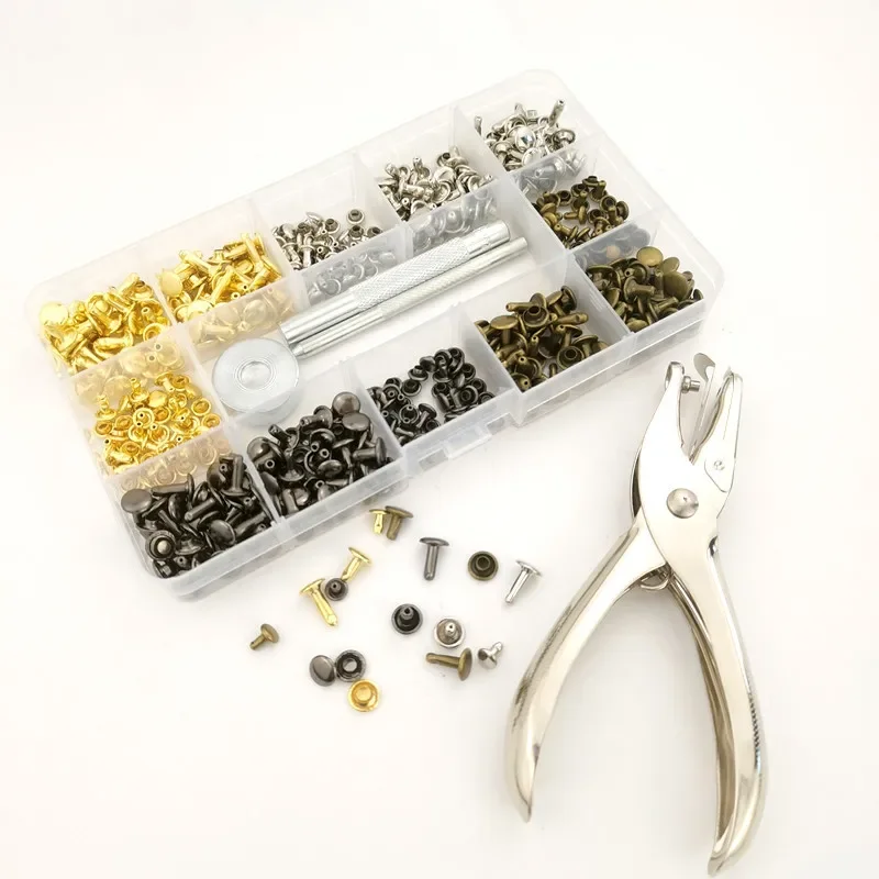 Snap Button Plier - 180 ชิ้นโลหะ Snap Fasteners ปุ่มหนัง Rivets