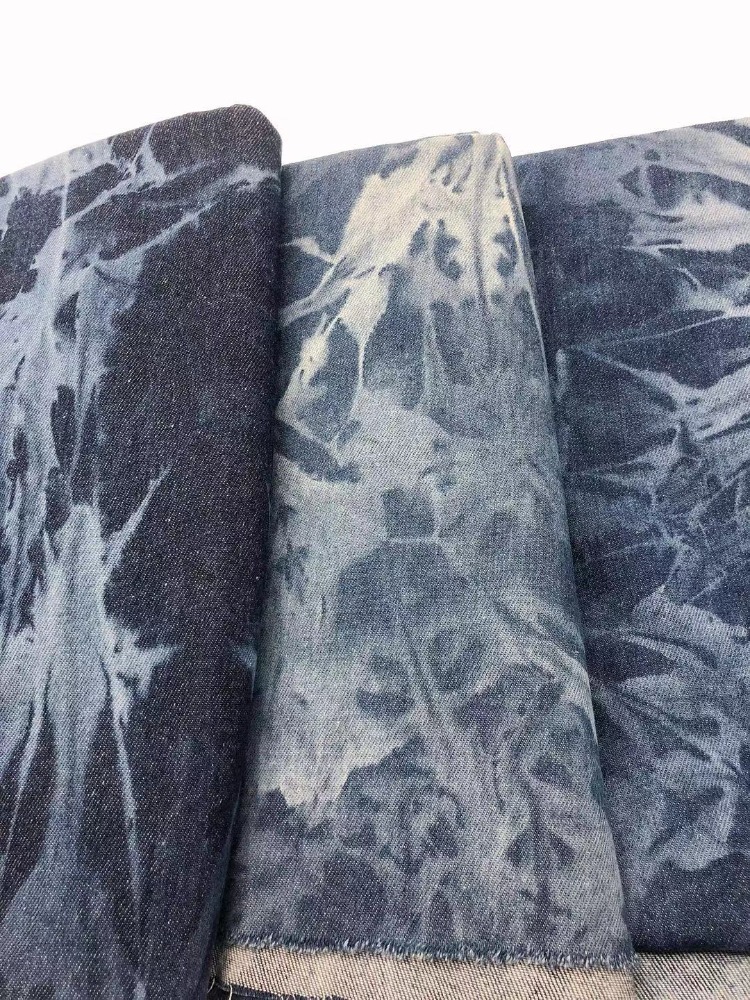 Sewing Tie Dye - ผ้าเดนิมย้อมสีแบบไท-ได ขายเป็นเมตร สำหรับงานเย็บปักถักร้อย กางเกงยีนส์ เสื้อโค้ท กางเกง