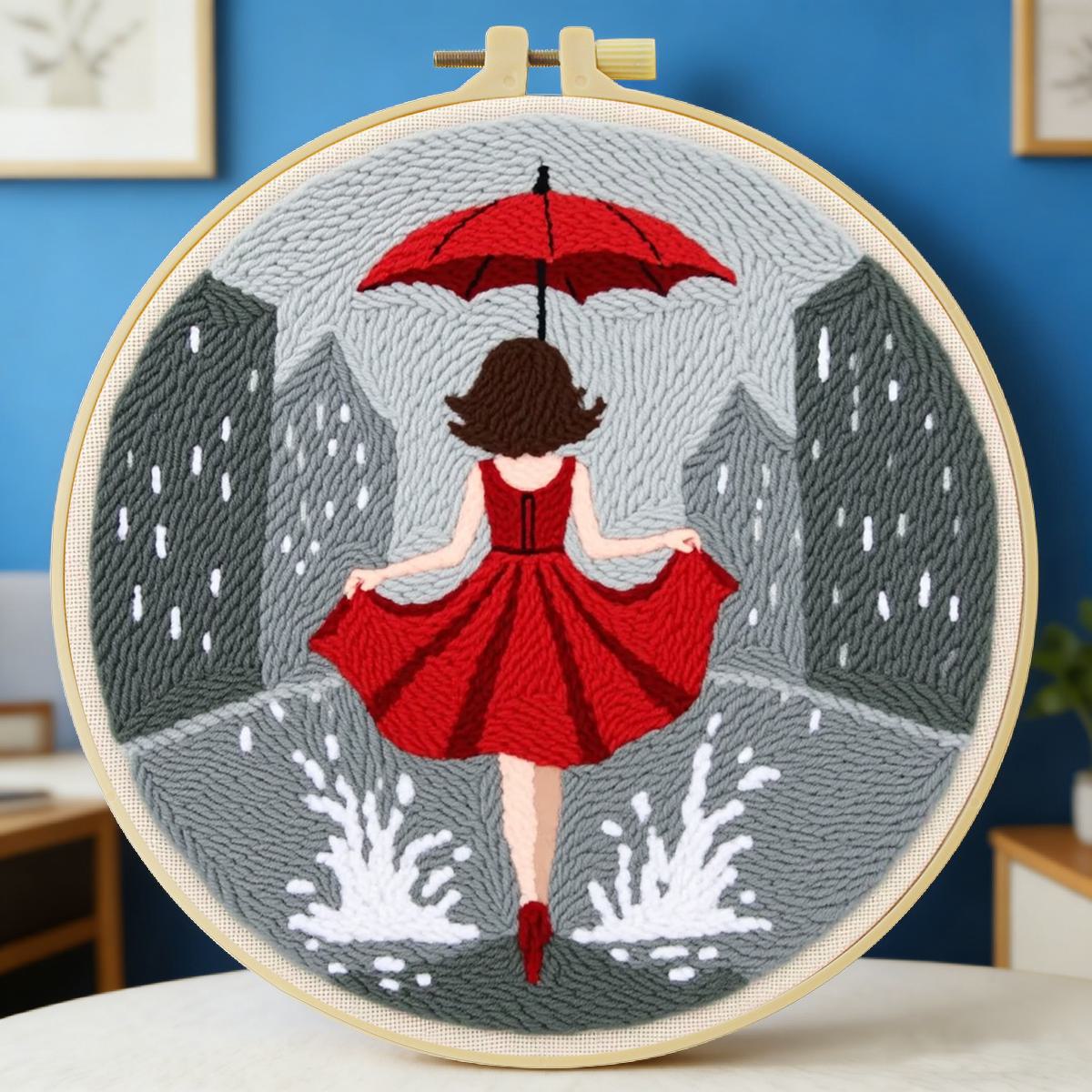 Is Sewing Textile Art - ชุดปักเข็มเจาะผ้าขนาด 20x20 ซม./7.87 นิ้ว สำหรับผู้หญิง ชุดอุปกรณ์ปักผ้า
