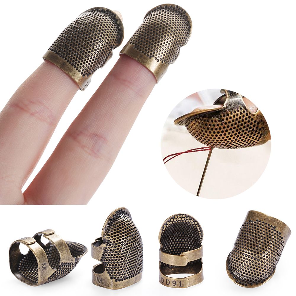 Sewing Thimble Metal - บ้าน DIY Handworking อุปกรณ์เย็บผ้าเข็ม Thimble โบราณแหวนโลหะ