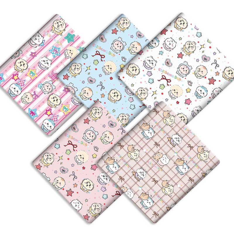 Sewing Textiles - ผ้าโพลีเอสเตอร์ลายการ์ตูน 140x50 ซม. ผ้าฝ้าย ผ้าปะติดปะต่อ ผ้าสำหรับงานเย็บปักถักร้อย