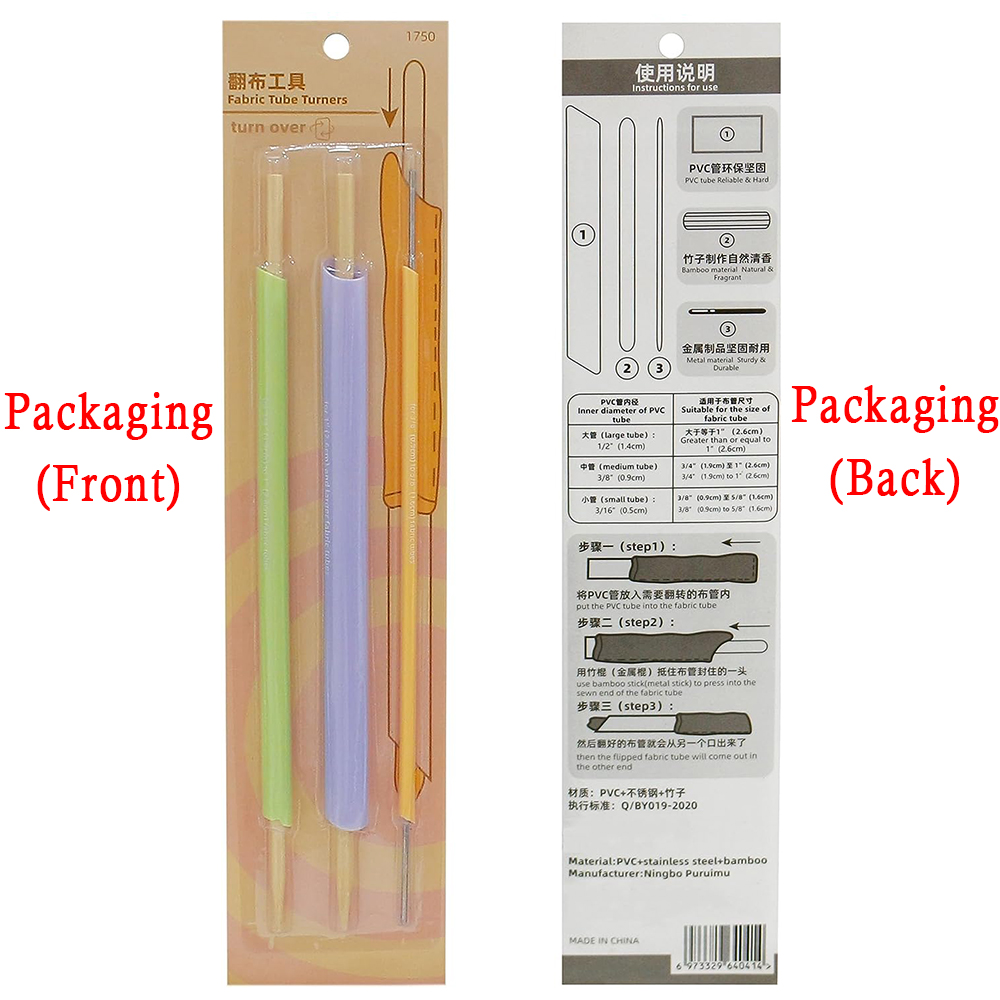 Sewing Technology - 3 ชิ้น Quick Turn ผ้าชุดขนาดสารพัน Tube