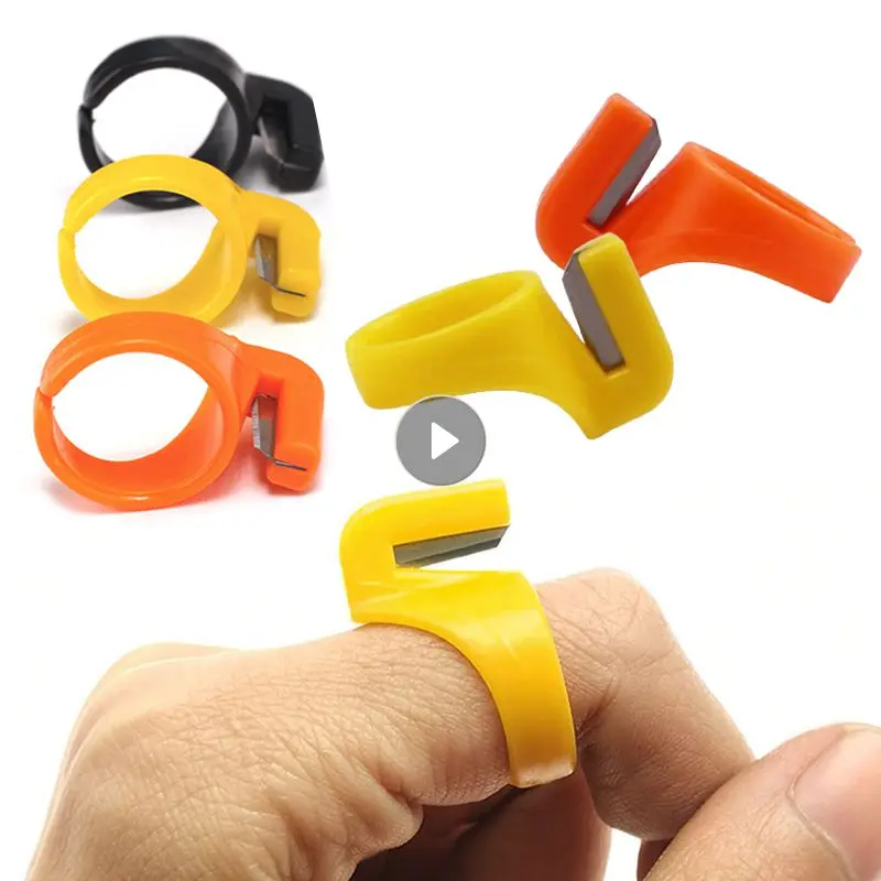 Sewing Thimble Metal - ใบมีดเข็มหัตถกรรมพลาสติก Thimble เย็บแหวนด้าย CutterLine มีดตัด DIY