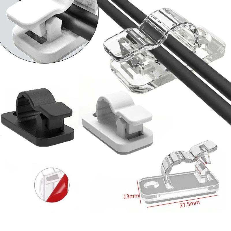 Bobbin Organizer Box - คลิปจัดระเบียบสายเคเบิล 10/50 ชิ้น อุปกรณ์จัดการสายไฟ ที่เก็บสาย ที่รัดสาย