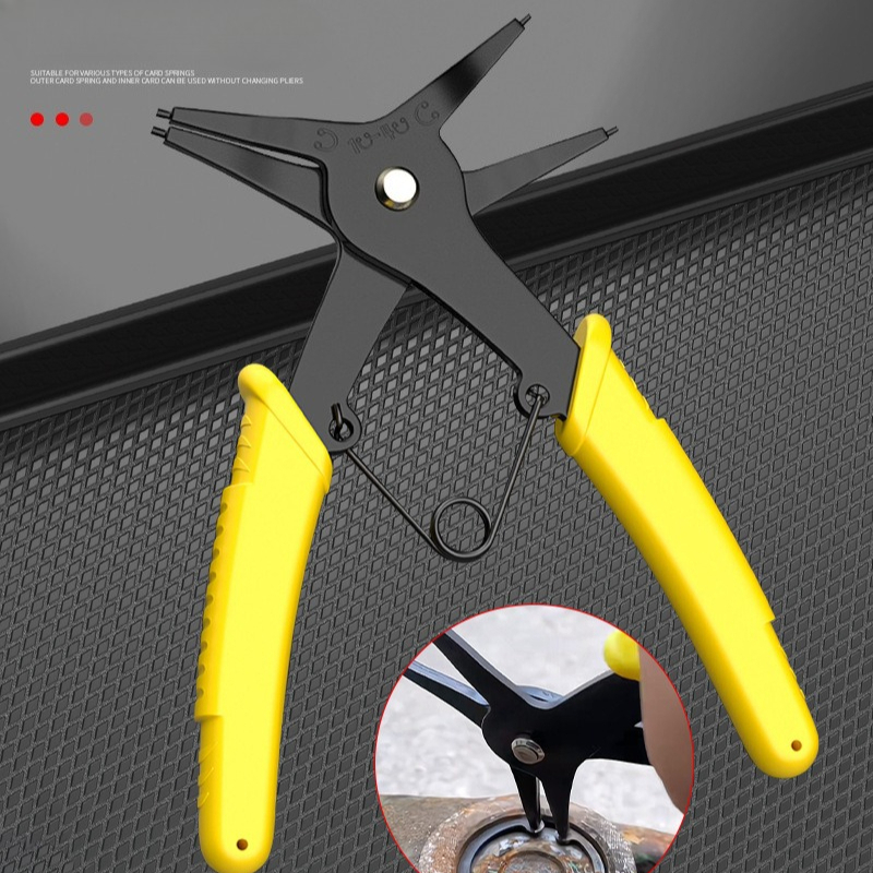 Snap Button Plier - คีมถอดแหวนล็อคอเนกประสงค์ 2-in-1 คีมถอดแหวนล็อคอเนกประสงค์สำหรับการบำรุงรักษารถยนต์และเครื่องยนต์