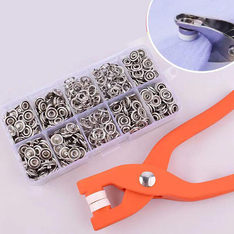 Snap Button Plier - เครื่องมือเย็บกระดุมโลหะ 50/100 ชิ้น แบบห้าขา สำหรับเย็บเสื้อผ้า ใช้กับกระดุมแป๊ก