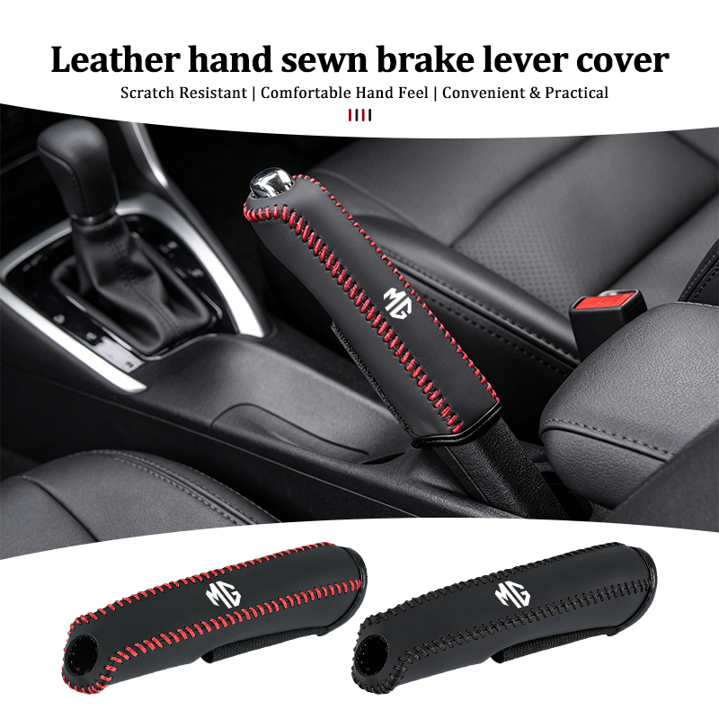 Sewing Gt - ปลอกหุ้มเบรกมือแบบเย็บมือสำหรับรถยนต์ ป้องกันคันเบรก สำหรับ MG GS Pilot