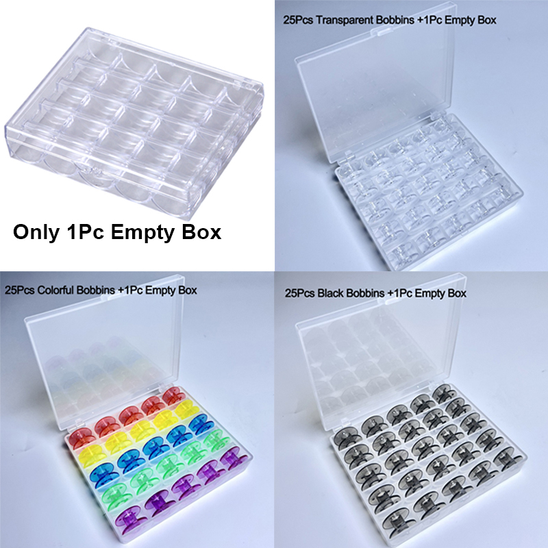 Bobbin Organizer Box - กล่องเก็บหลอดด้ายเปล่า 25 หลอด 1 ชิ้น อุปกรณ์เย็บผ้า