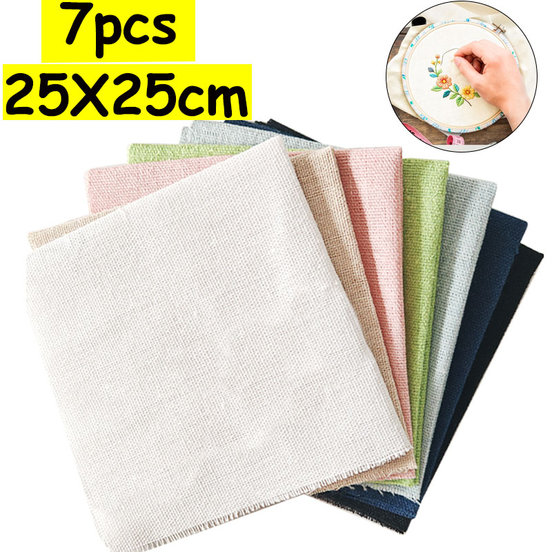 Is Sewing Textile Art - ชุดผ้าลินิน 7 ชิ้น ขนาด 25*25 ซม.