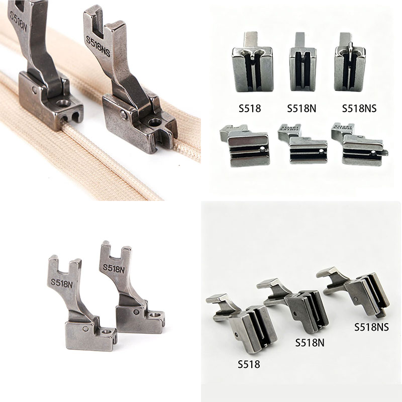Sewing Tt - ตีนผีซิปแบบซ่อน S518 S518N S518NS อุปกรณ์เสริมจักรเย็บผ้าอุตสาหกรรม ใช้ได้กับจักรเย็บผ้าอุตสาหกรรมแบบแบนยี่ห้อ
