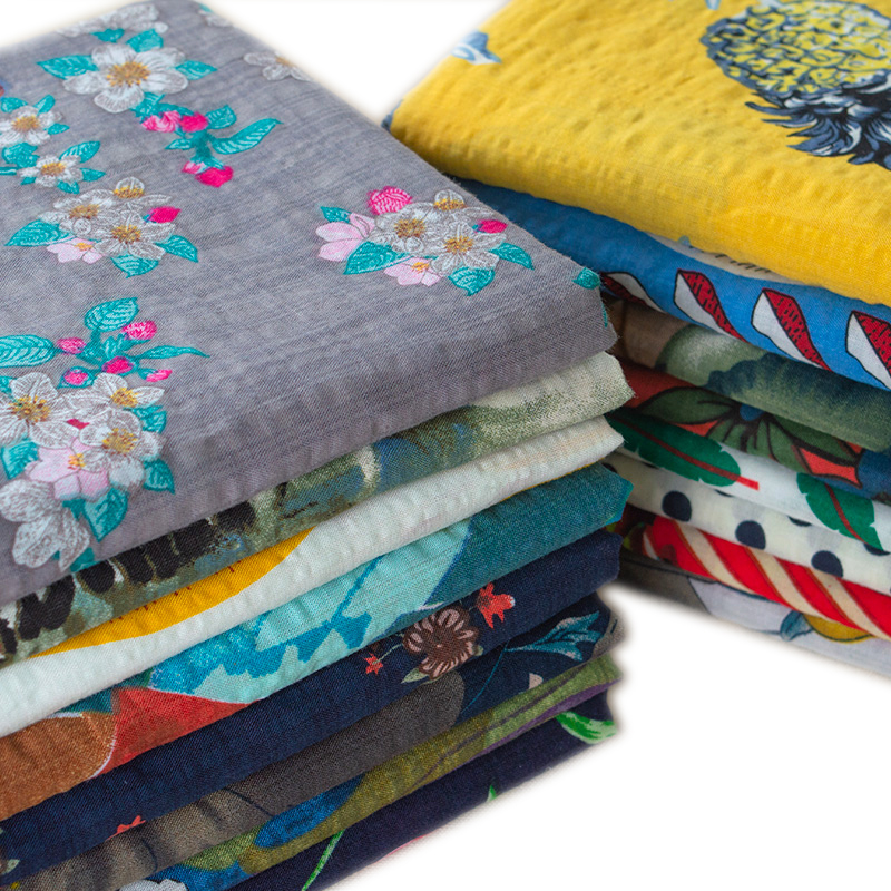 Sewing Geotextile Fabric - ผ้าฝ้ายผ้าลินินวินเทจพิมพ์ลายผ้า DIY ทำด้วยมือสิ่งทอเย็บปะติดปะต่อสำหรับกระเป๋าชุดผ้าปูโต๊ะ 50*145 ซม.D30