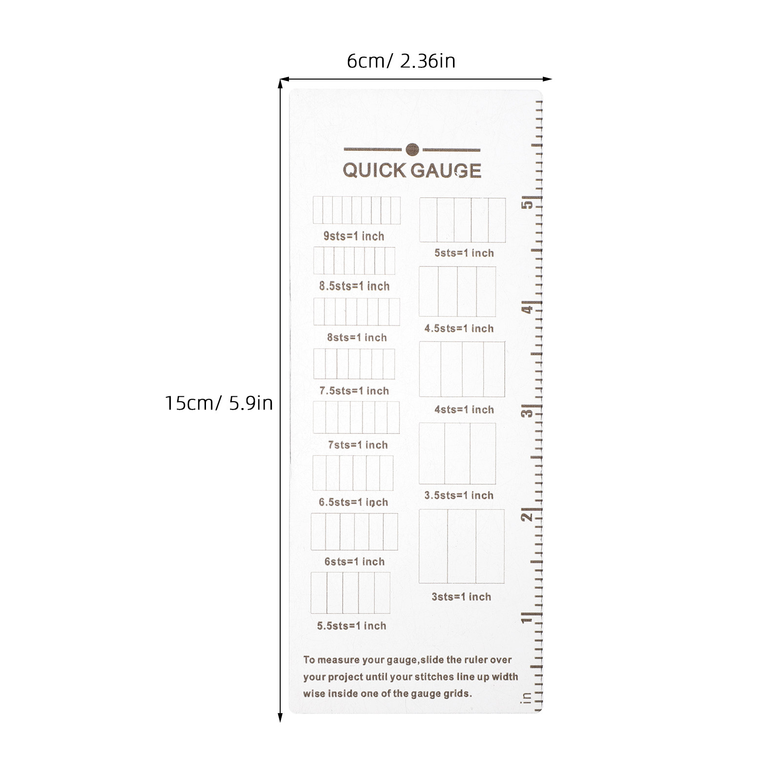 ไม้บรรทัดวัดขนาดงานถัก 2 ชิ้น  - Sewing Gauge Ruler บทวิจารณ์และราคา