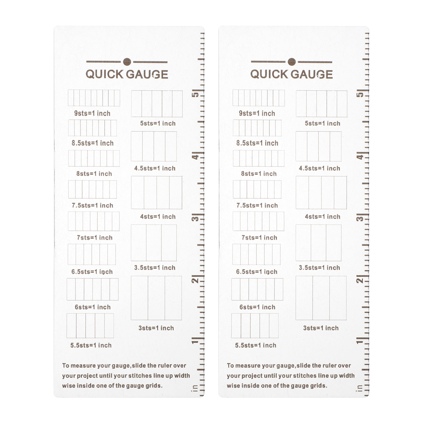 ไม้บรรทัดวัดขนาดงานถัก 2 ชิ้น  - Sewing Gauge Ruler บทวิจารณ์และราคา
