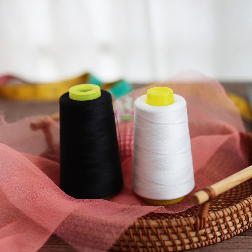 ด้ายเย็บผ้าโพลีเอสเตอร์ 100% แ - Serger Thread Cone บทวิจารณ์และราคา