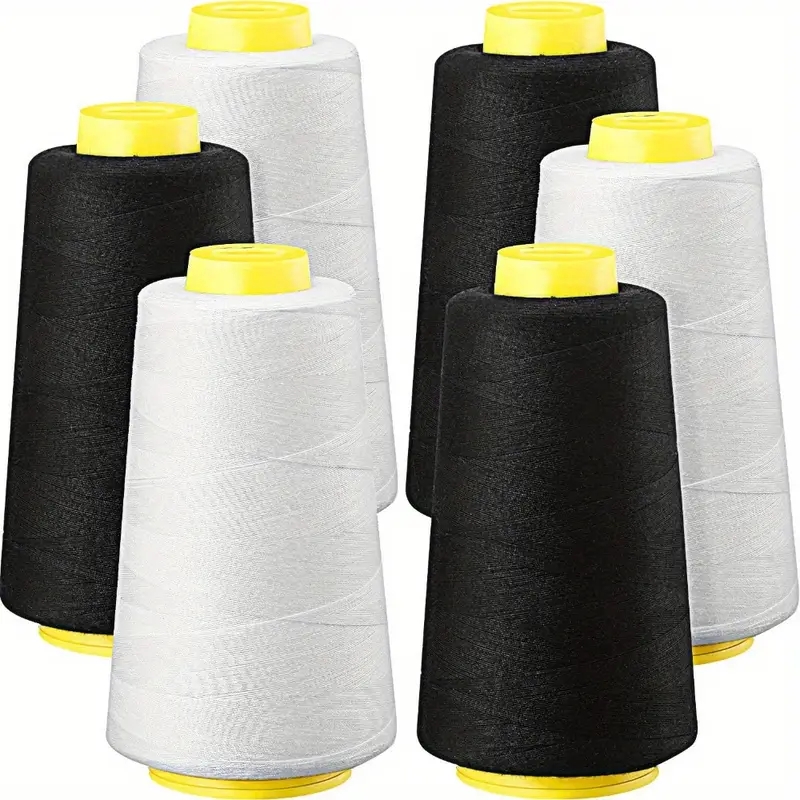 ด้ายโอเวอร์ล็อกสีดำ 3 ม้วน + ส - Serger Thread Cone บทวิจารณ์และราคา