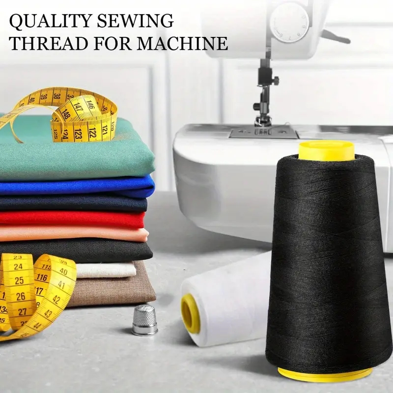 ด้ายโอเวอร์ล็อกสีดำ 3 ม้วน + ส - Serger Thread Cone บทวิจารณ์และราคา