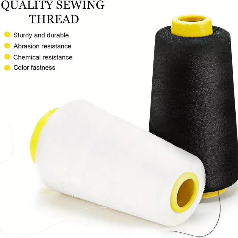 ด้ายโอเวอร์ล็อคสีดำ 3 ม้วน สีข - Serger Thread Cone บทวิจารณ์และราคา
