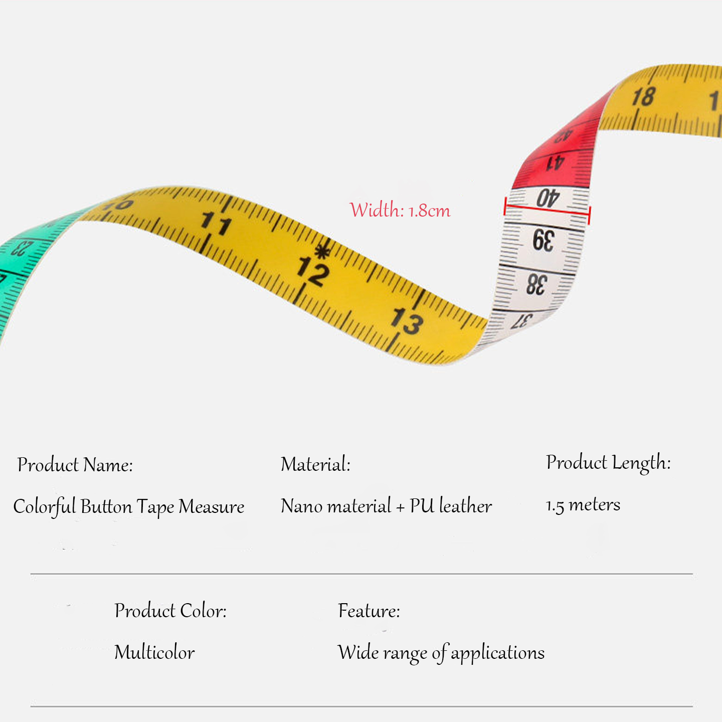 สายวัดตัวแบบนุ่ม 1.5 เมตร สีสั - Sewing Gauge Ruler บทวิจารณ์และราคา