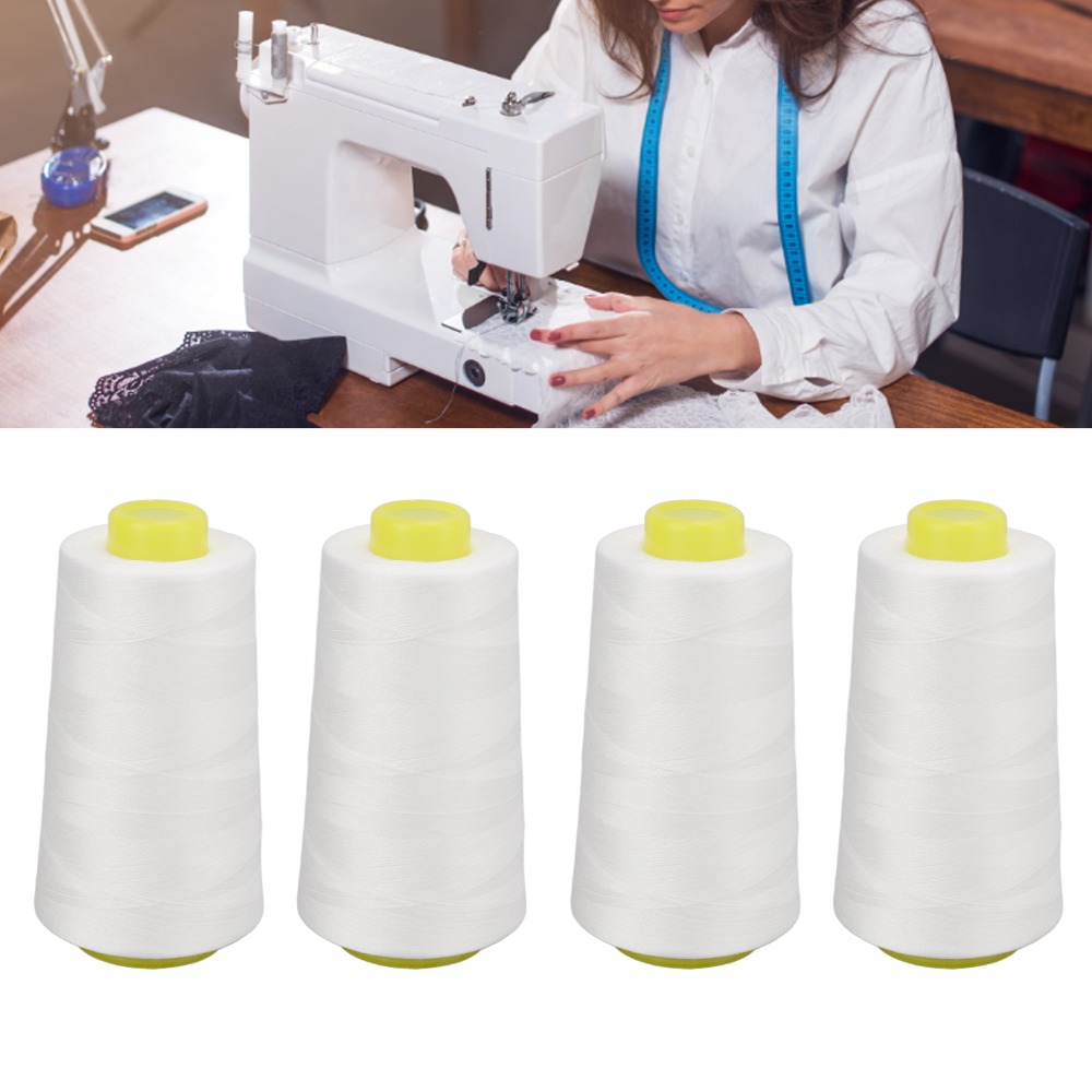 4 ม้วน แต่ละม้วนยาว 3000 หลา ด - Serger Thread Cone บทวิจารณ์และราคา