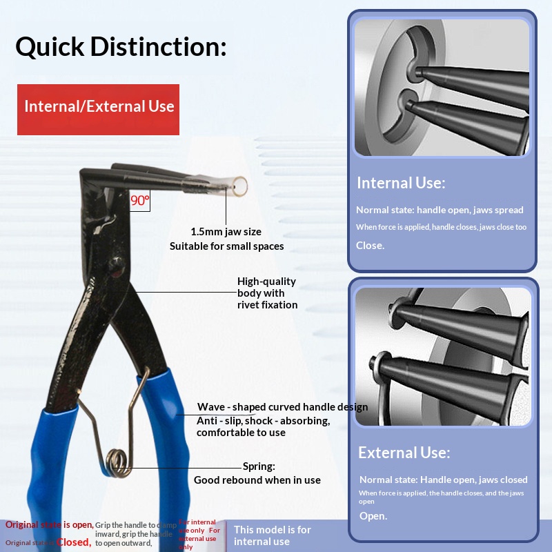 คีมถอดแหวนล็อคแบบงอ 90 องศา HO - Snap Button Plier บทวิจารณ์และราคา
