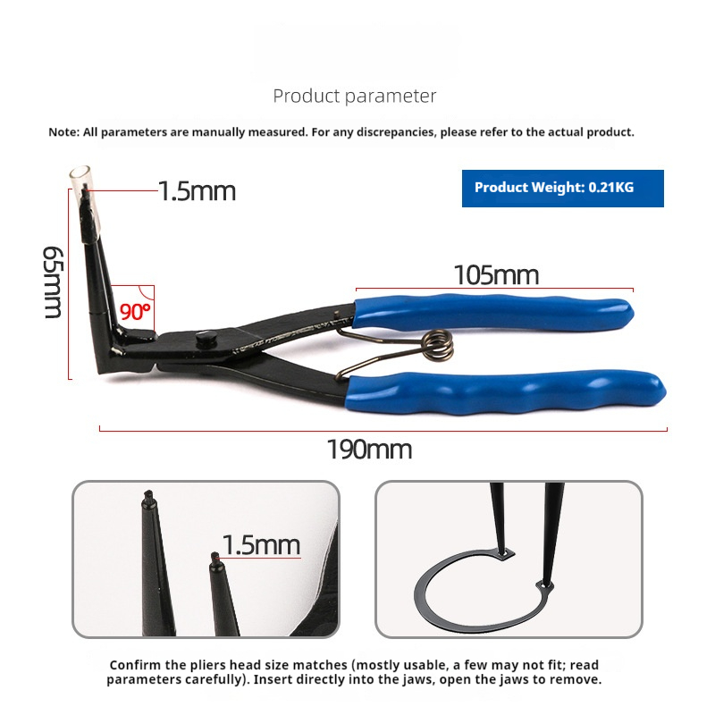คีมถอดแหวนล็อคแบบงอ 90 องศา HO - Snap Button Plier บทวิจารณ์และราคา