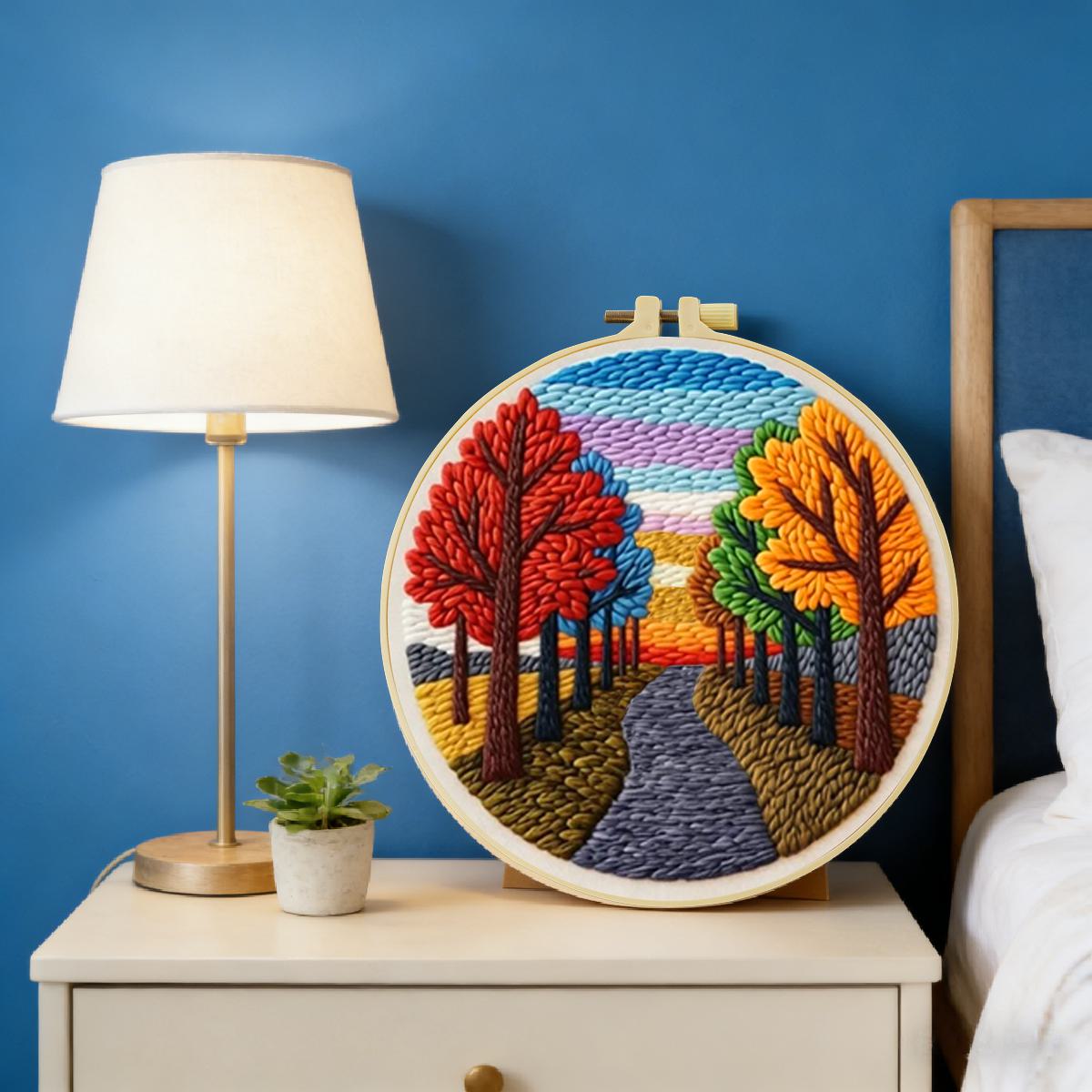 ชุดปักเข็มฉลุลายวิวทิวทัศน์ ขน - Is Sewing Textile Art บทวิจารณ์และราคา