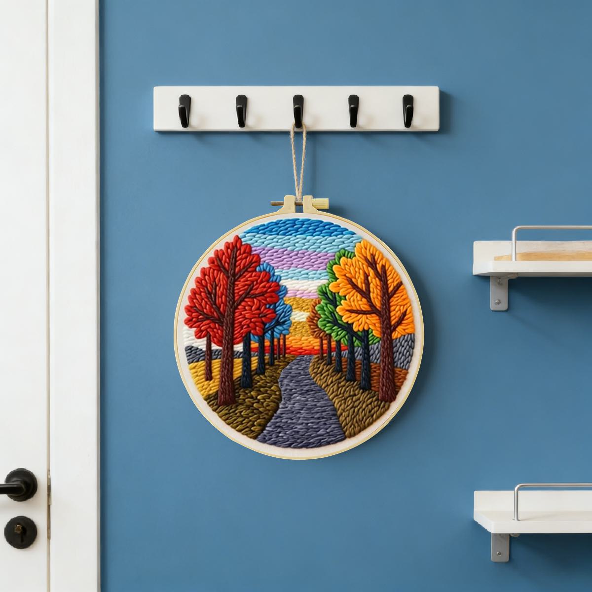 ชุดปักเข็มฉลุลายวิวทิวทัศน์ ขน - Is Sewing Textile Art บทวิจารณ์และราคา