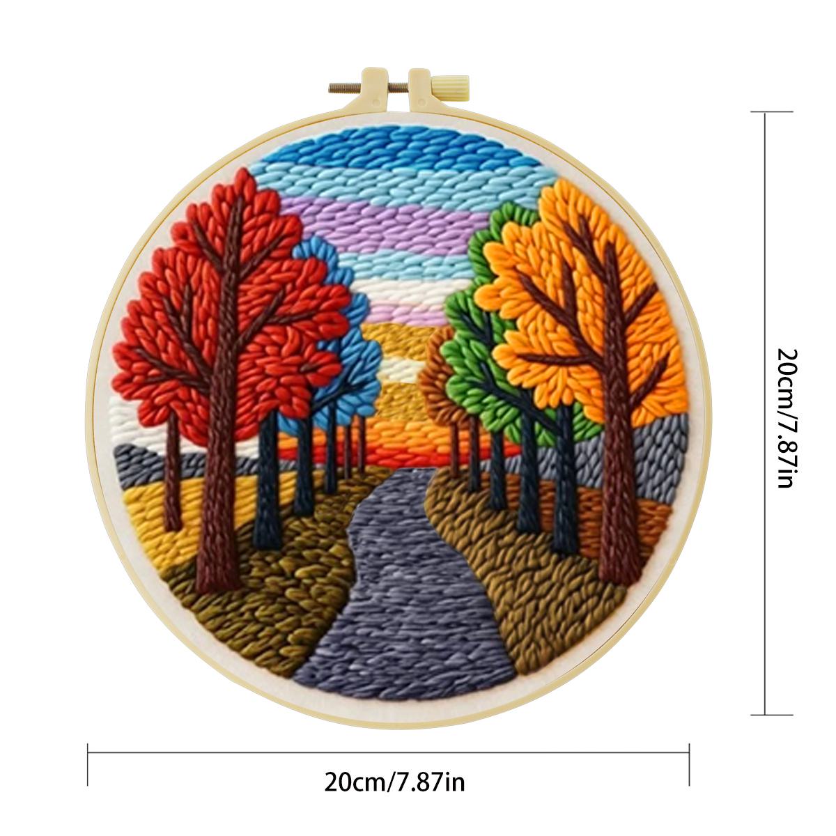 ชุดปักเข็มฉลุลายวิวทิวทัศน์ ขน - Is Sewing Textile Art บทวิจารณ์และราคา