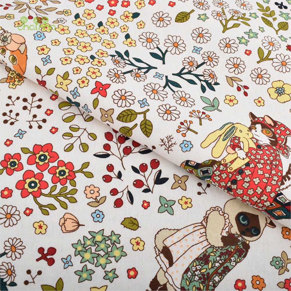 Chainho, ผ้าฝ้ายลินินพิมพ์ลาย, - Sewing Geotextile Fabric บทวิจารณ์และราคา