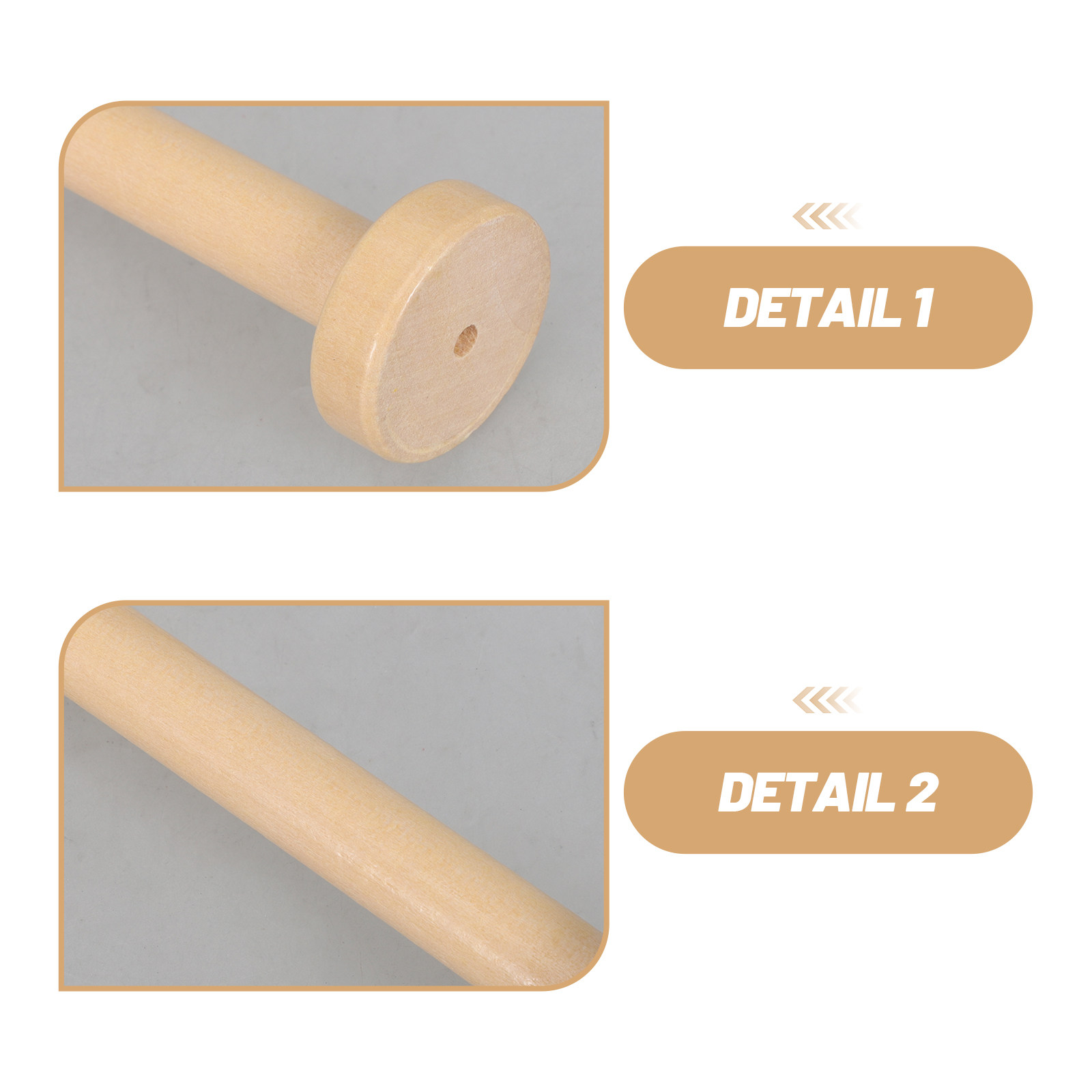 แกนม้วนไม้ 5 ชิ้น แบบธรรมชาติ  - Sewing Textiles บทวิจารณ์และราคา