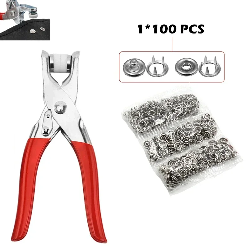 ห้าแฉกปุ่มติดตั้งคีมโลหะปุ่ม S - Snap Button Plier บทวิจารณ์และราคา