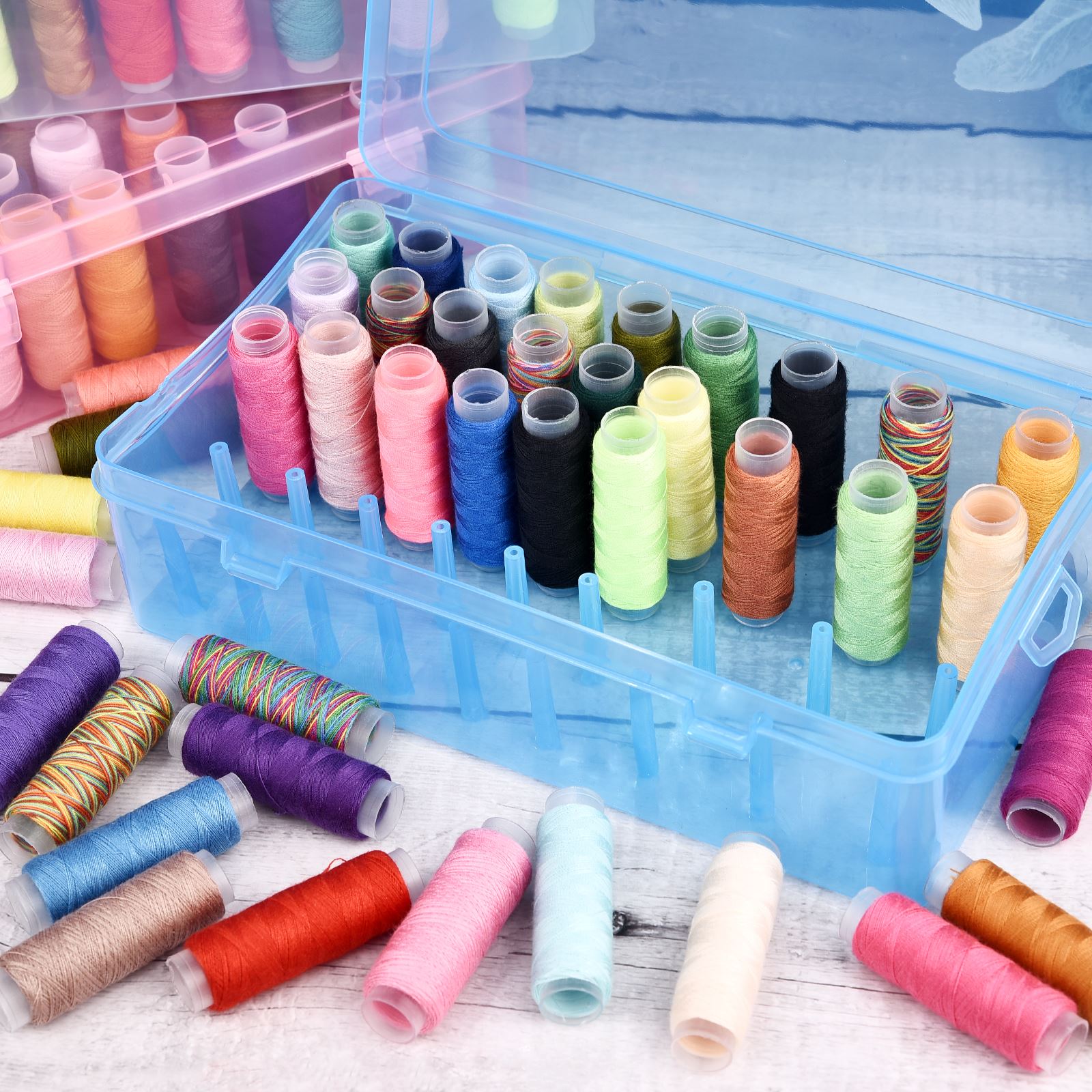 42 แกนด้ายเย็บกล่อง Bobbins กล - Bobbin Organizer Box บทวิจารณ์และราคา