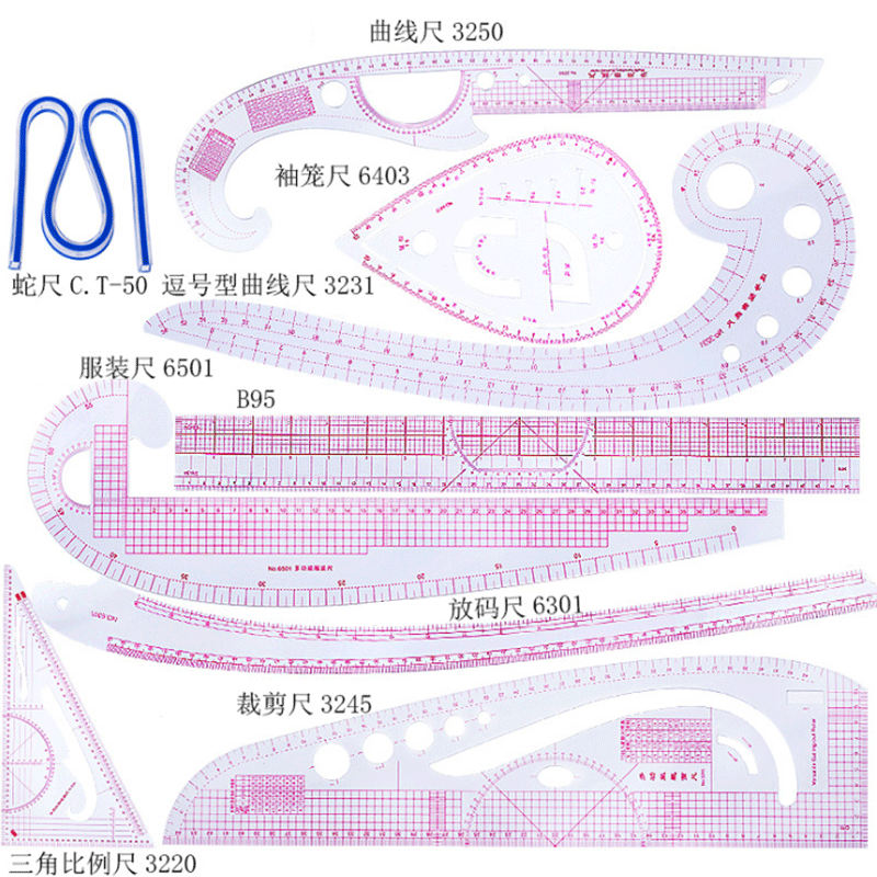 ชุดไม้บรรทัดวัดขนาดสำหรับช่างต - Sewing Gauge Ruler บทวิจารณ์และราคา