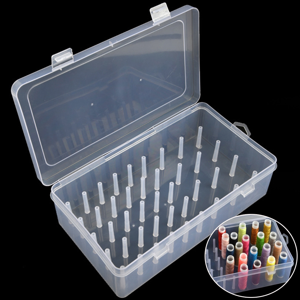 ใหม่ด้ายเย็บกล่อง 42 ชิ้น Spoo - Bobbin Organizer Box บทวิจารณ์และราคา