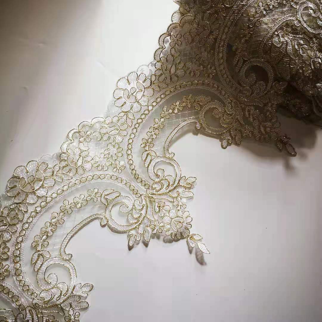 1Yard GoldสีขาวCordingผ้าดอกไม - Sewing Net บทวิจารณ์และราคา