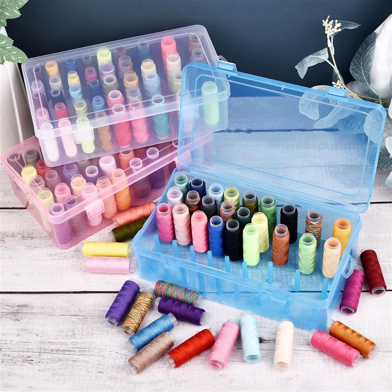 กล่องเก็บด้ายเย็บผ้าแบบ42แกนหล - Bobbin Organizer Box บทวิจารณ์และราคา