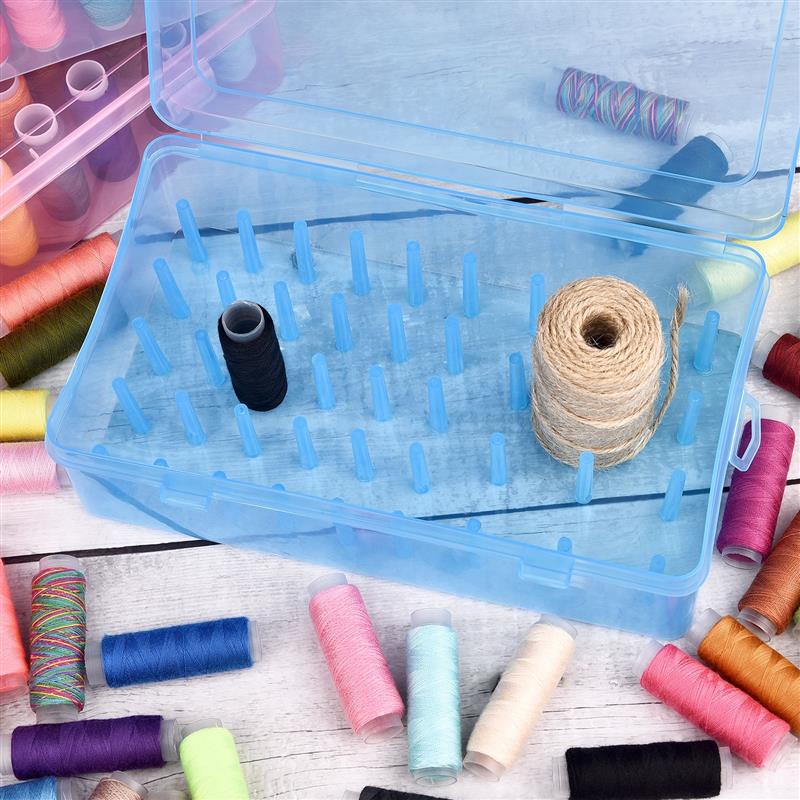 กล่องเก็บด้ายเย็บผ้าแบบ42แกนหล - Bobbin Organizer Box บทวิจารณ์และราคา
